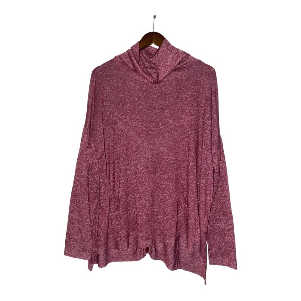 Buckle BKE Cowl Neck Red Wine Tunic Sweater Size Small Oversize Soft Slouchy